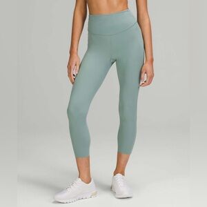 lululemon athletica Sage Green High-Rise Cropped Leggings